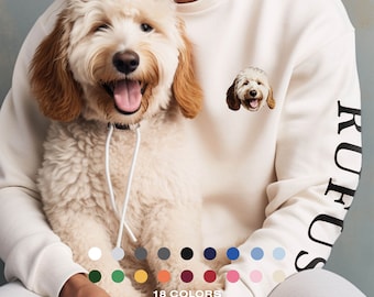Custom Pet Sweater Photo and Name, Custom Pet Hoodie Personalized Dog Sweater, Custom Dog Face Sweater, Dog Mom Sweatshirt Valentines Gift