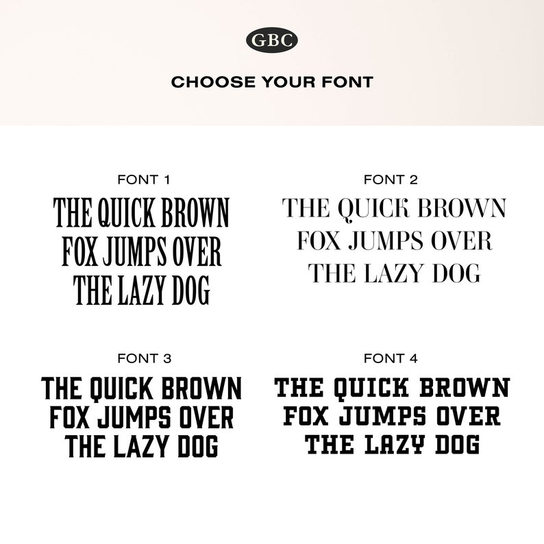 May include: Four different font styles are displayed on a white background. The text reads "THE QUICK BROWN FOX JUMPS OVER THE LAZY DOG".