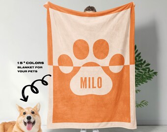 Manta personalizada para mascotas, manta con nombre de perro, manta personalizada para perros, regalo personalizado para gatos, manta personalizada para mascotas, manta para cachorros con monograma, nuevo regalo para perros