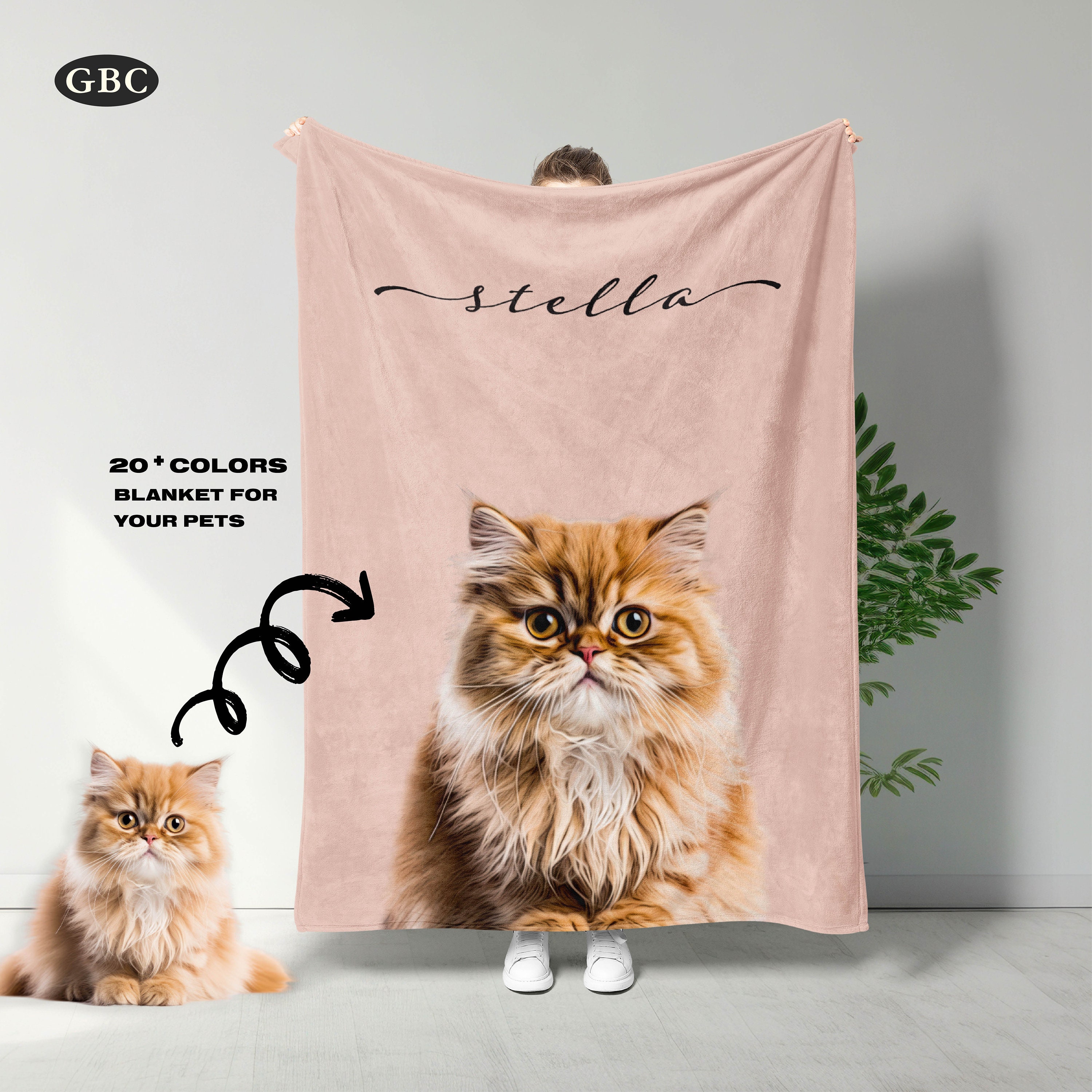 Personalized Blanket With Name and Photo, Custom Cat Blanket, Dog ...