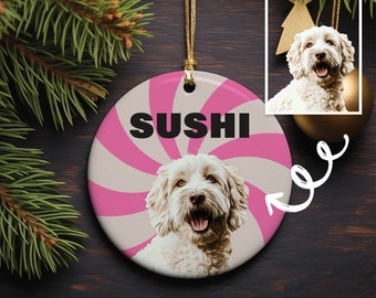 Personalized Pet Ornament Custom Dog Ornament Pet Memorial Ornament Custom Pet Ornament Christmas Cat Ornament Ceramic Custom Puppy Gift