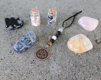 Shadow Self & Soul Purpose: Crystal Intention Set - Embrace the Darkness to Find Your Light - Mental Healing, Self-Understanding, Balance