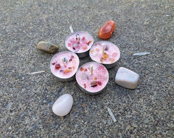 Fertilité et grossesse : cristaux et bougies - Coffret énergie métaphysique - Attirer l'amour, les relations saines, la passion, l'accouchement