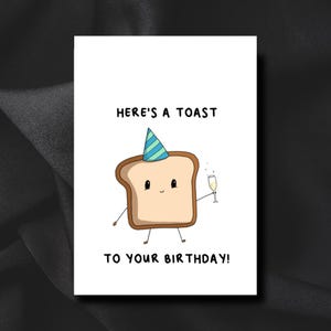 Here's a toast to your birthday | Handmade | Greeting Card | Birthday Card | Punny Cute