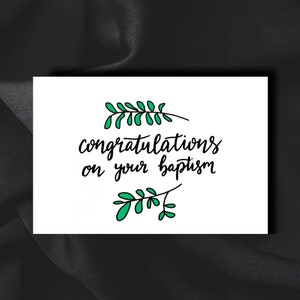 Congratulations on your baptism | Handmade | Greeting Card | Baptism Card | Calligraphy