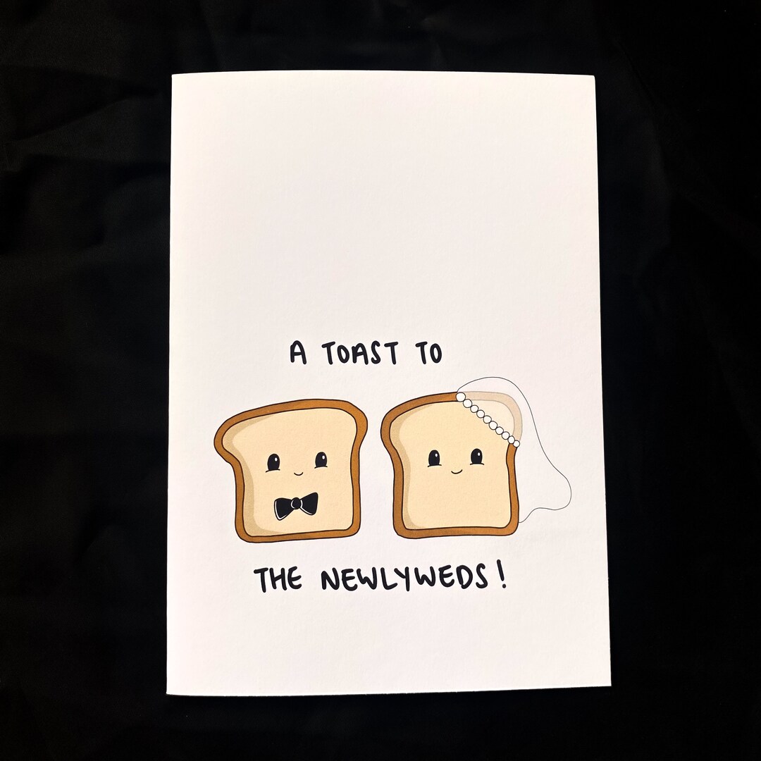 A Toast to the Newlywed Handmade Toast Greeting Card Etsy Australia