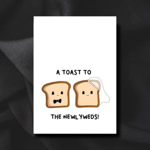 A toast to the newlywed | Handmade | Toast | Greeting Card | Wedding Card | Punny Cute