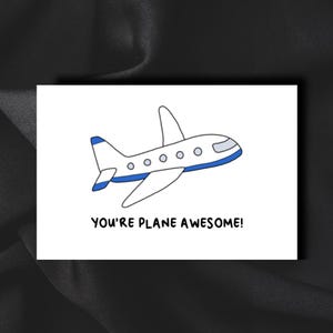You're plane awesome | Handmade | Plane | Greeting Card | Birthday Card | Father's Day | Valentine's Day | Anniversary Card | Punny Cute