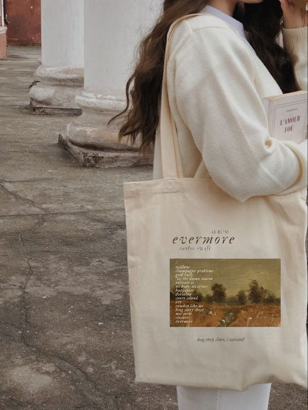 Taylor Swift Tote Bag Taylor Swift Merch Tote Bag Evermore Etsy