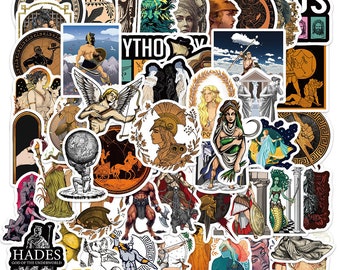 50 Griekse mythologie stickers blad voor laptop/waterfles/Kindle/skateboard/bagage/notebook waterdichte vinyl sticker