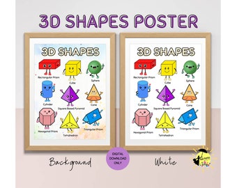 3D Shapes Poster