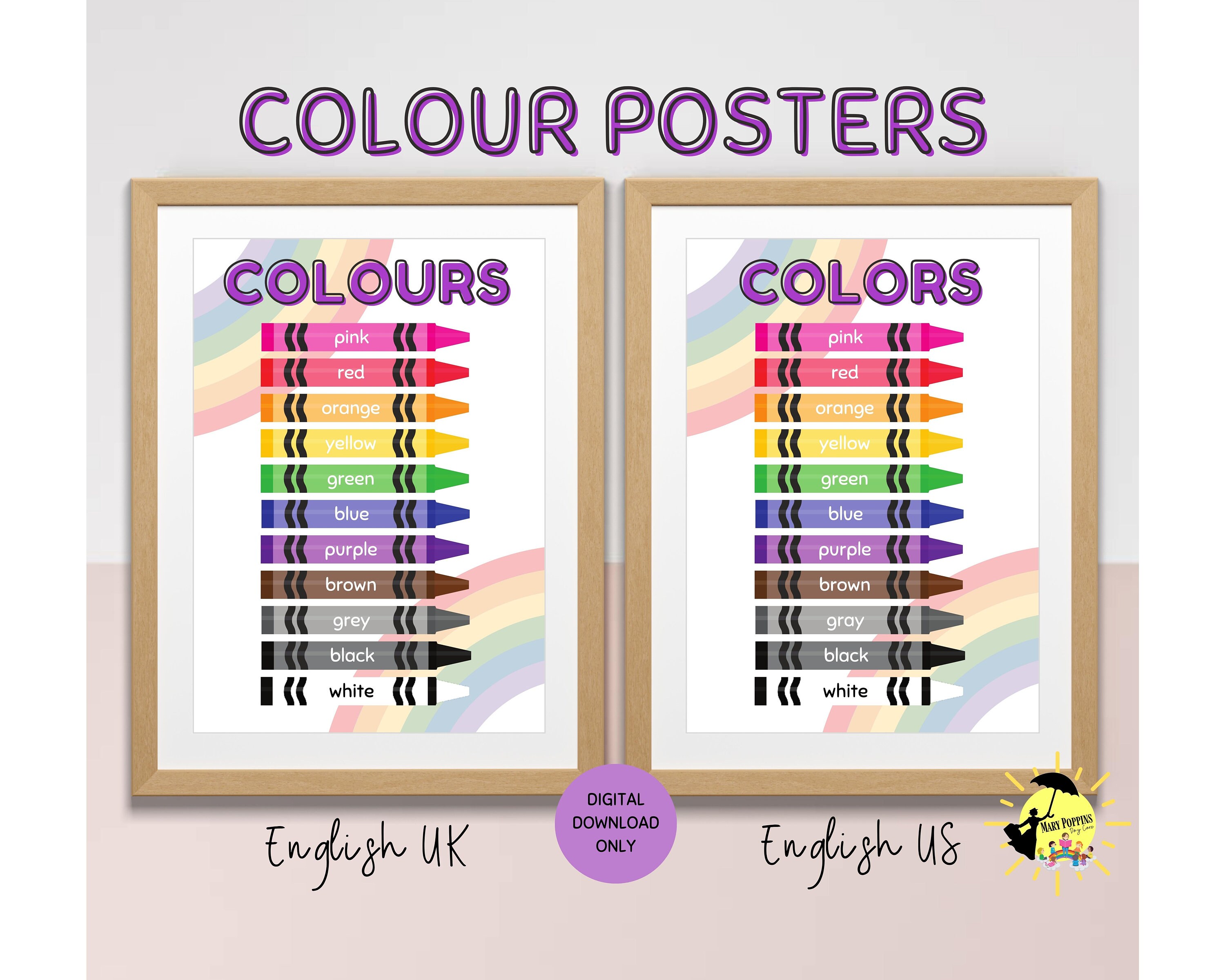 Click Poster Color Colours Poster, Colors Poster - Etsy