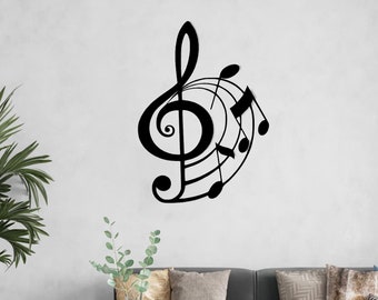 Music lovers gift, Living room decoration, Metal wall decor, Music Notes, Music notes wall art, Music house decoration, Piano Room Decor
