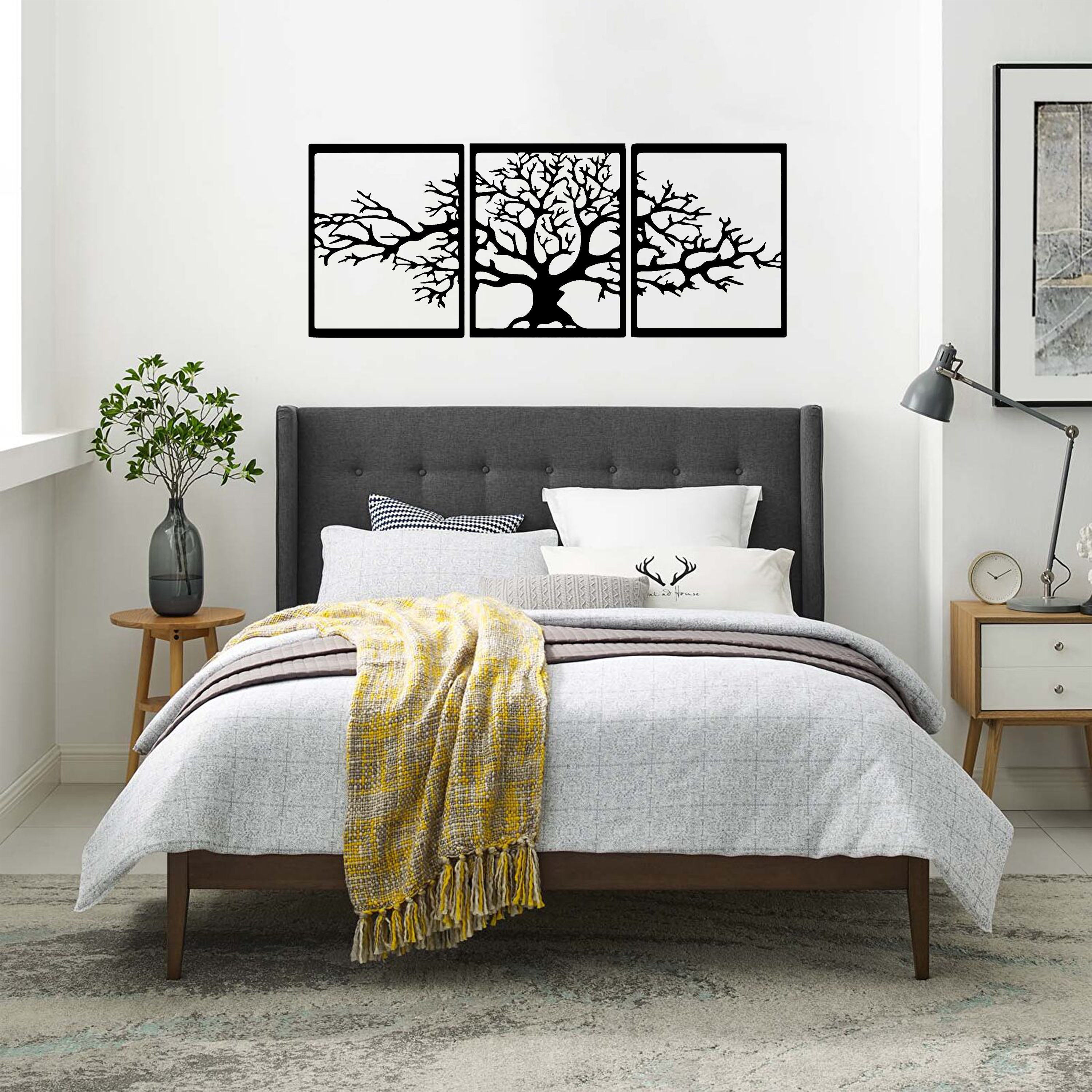 HANDMADE Metal Wall Art, Metal Wall Decor, Tree of Life 3 Panels, Wall