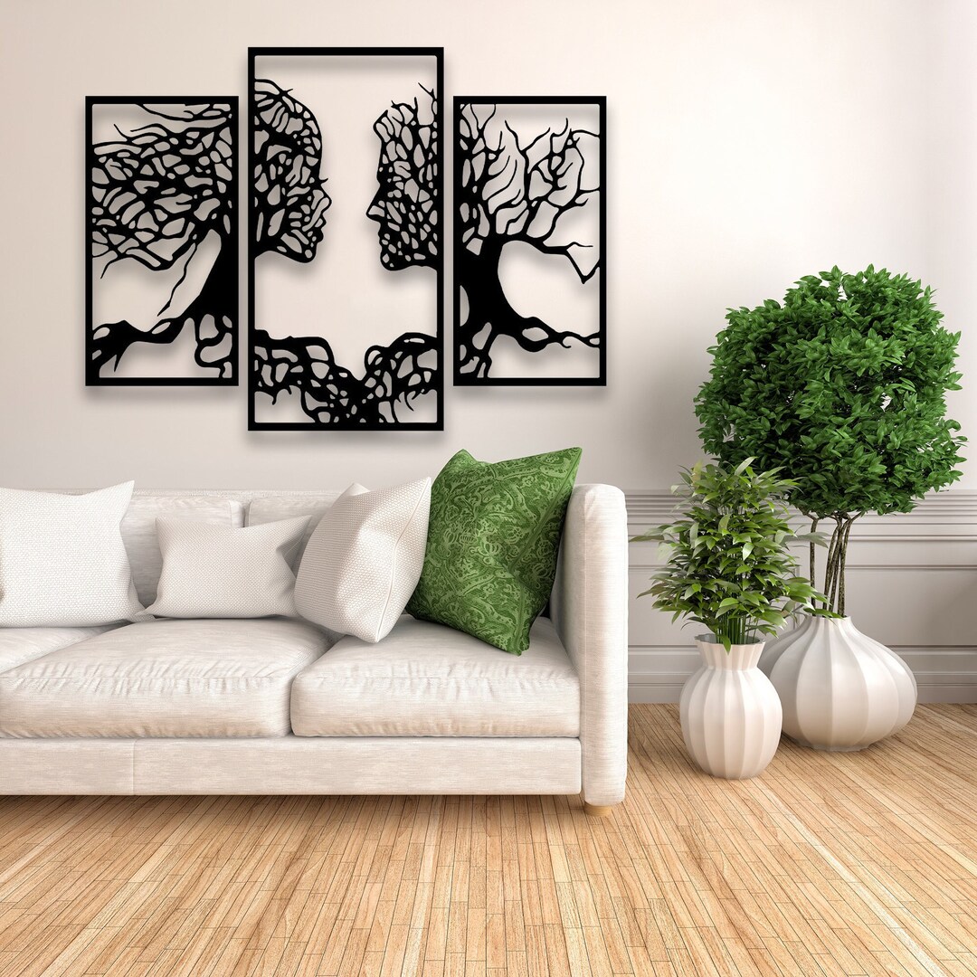Tree of Life Wood Metal Wall Art, Tree of Life Wall Decor, Tree Wall