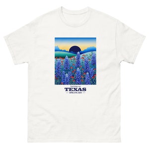 Total Eclipse over Texas Shirt - Texas Solar Eclipse T-Shirt.