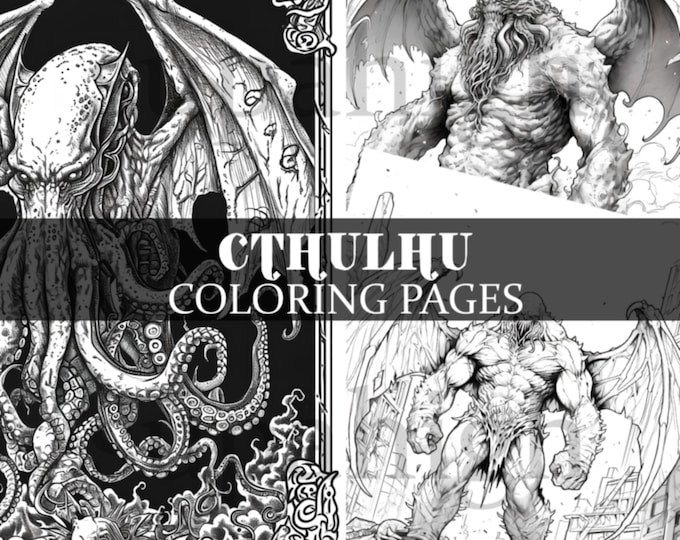 Horror Bookshelf Coloring Page - Etsy