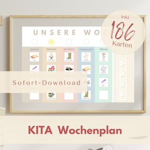 Routine quotidienne de la maternelle | Plan hebdomadaire KITA crèche assistante maternelle | Montessori | Cartes de routine | Cercle du matin | Téléchargement instantané | Pour imprimer