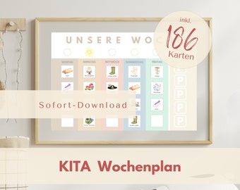 Kindergarten daily routine | Weekly schedule KITA nursery childminder | Montessori | Routine cards | Morning circle | Instant download | For printing