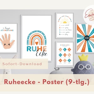 Ruheecke Poster-Set | Calm Corner Kinderzimmer | Ruhezone für Grundschulen, Kindergärten & Therapieräume | Sofort-Download | Zum Ausdrucken