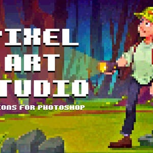 Pixel Art Photoshop Action – Instant Photo to Pixel Art Converter, 8-bit Effect, Retro Style Filter
