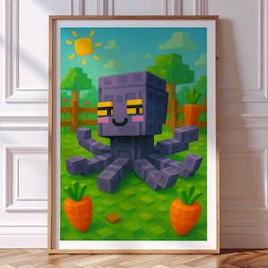 Roblox Grow A Garden Mimic Octopus Poster – A1 Digital Roblox Wall Art, Printable Pet Illustration for Gamer Room or Nursery Decor