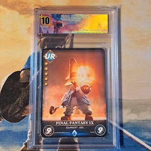 Grade 10 - Final Fantasy IX Vivi Ultra Rare TCG Card Game - Psa bgs - Gem Mn Holo Foil Mint - Unique Fast Shipping