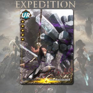 Carte TCG Clair Obscur Expedition 33 - Carte personnalisée de fan - Licence officielle Bazaverse - Cadeau pour les joueurs de JRPG