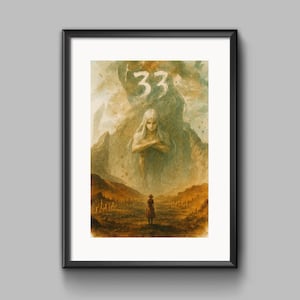 Poster Stampa A4 Acquarello Clair Obscur Expedition 33 - Custom Fan Made Fan Art - Carta di Altissima Qualità [S2-006]