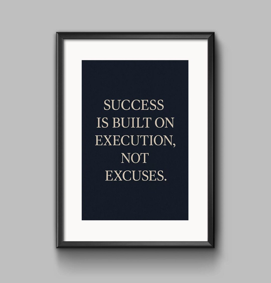 Motivational Quote Wall Art – Minimalist Business Poster Set | Office ...