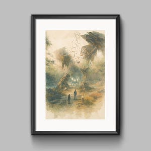 Poster Stampa A4 Acquarello Clair Obscur Expedition 33 - Custom Fan Made Fan Art - Carta di Altissima Qualità [S2-004]