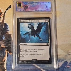 Tarjeta mágica de grado 10 "Intervención de Sephiroth 0116 FFVII Final Fantasy MTG" - Holográfica Gem Mn - Envío rápido único