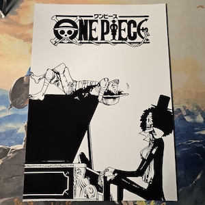 HANDMADE OP Poster in A4 - Luffy Gear 5 Zoro Nami Ace Robin High Quality - Anime Manga Artwork Brook