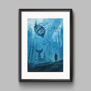 Affiche aquarelle A4 Clair Obscur Expedition 33 - Art personnalisé réalisé par des fans - Papier de haute qualité [S2-036]