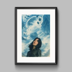 Poster Stampa A4 Acquarello Clair Obscur Expedition 33 - Custom Fan Made Fan Art - Carta di Altissima Qualità [S2-010]