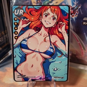 Tarjeta NAMI Anime Waifu TCG - Obra de arte para fanáticos, artículo de colección único, hecho a mano, alta calidad - Envío rápido Cod.005