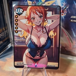 NAMI Anime Waifu TCG Card - Illustration pour les fans, Objet de collection unique, Fait à la main, Haute qualité - Expédition rapide Cod.002