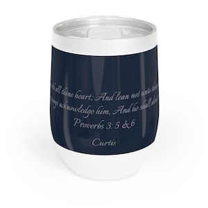 Christian BIBLE VERSE Religious 12oz Blue TUMBLER For Bible Verse Readers, Double Wall Hot And Cold Tumblers With Bpa Free Lid