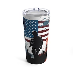 Happy VETERANS Day 20oz TUMBLER Celebrating Our Veterans with Double Wall Hot and Cold Tumblers, with a BPA-Free Lid