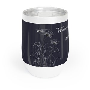 WOMEN of Power Serenity 12oz Stainless Steel TUMBLER with straw, BPA-free lid, Perfect for Hot and Cold Drinks