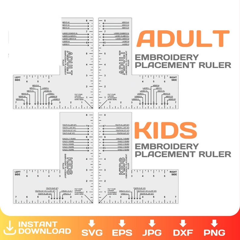 Embroidery Placement Guide.pdf Machine Embroidery Logo Placement Guides, BUNDLE, Svg, Pdf, Png, for ...