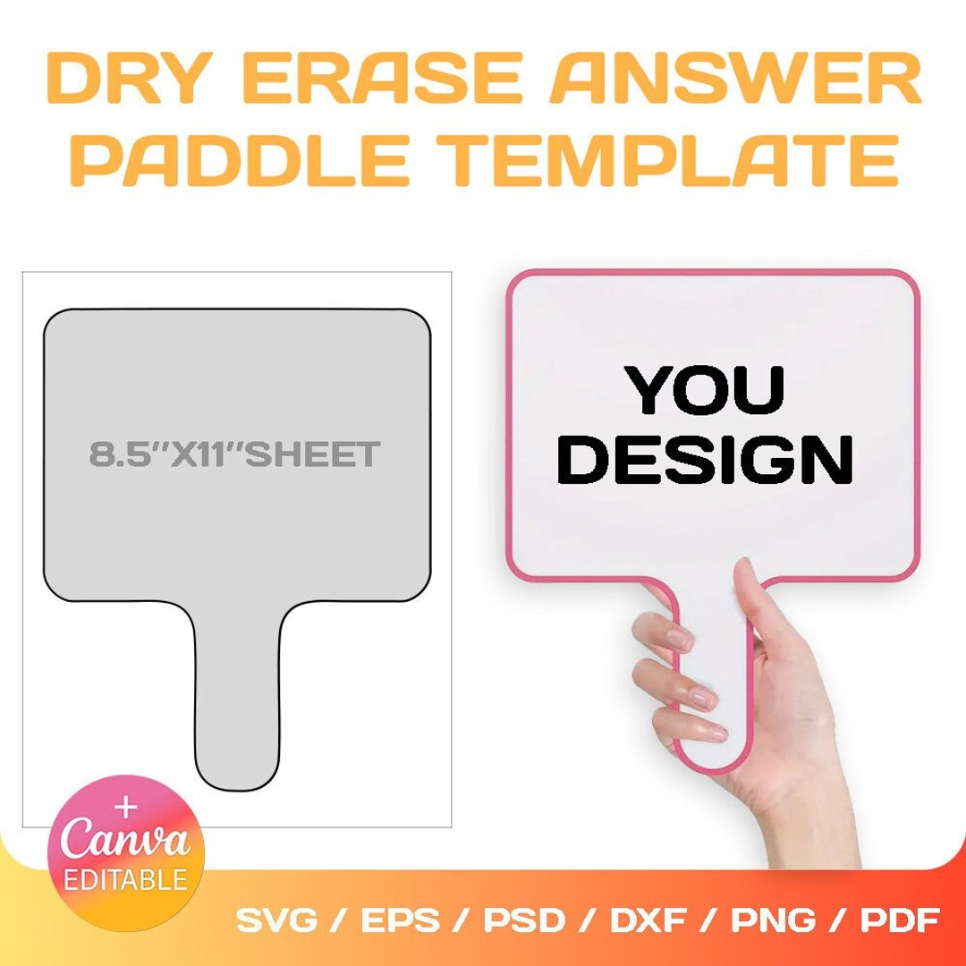 Dry Erase Answer Paddle Template Paddle Board Blank Template Dry Erase Answer Paddle Template Paddle Board Blank Template