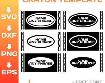 editable crayon svg, for tumbler | shirts | stapler | pens, crayon svg, Laser Cut File, Cricut, Silhouette, instant download
