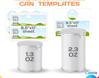 Pringles Can wrap blank template, BUNDLE, 2.3 & 1.3oz, Chip Can Label template, set, svg, Cricut, png, Canva, Instant Download