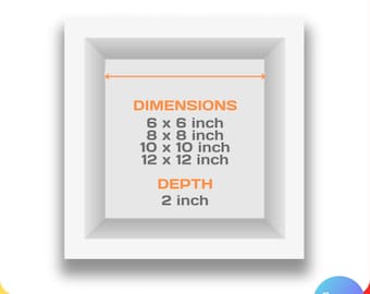 Szablon ramki Square Shadow Box: SVG, PNG, Cricut, Canva (natychmiastowe pobranie)