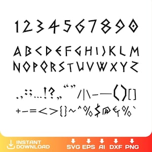 Chiffres et lettres de l'alphabet grec, police de caractères de Style grec, svg, Cricut, png, toile, dxf, Silhouette, téléchargement immédiat