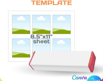 5pcs Gum Wrapper Blank Template, editable, party favor label, svg, Cricut, png, Canva, Instant Download
