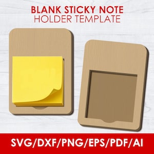 Sticky Note Inhaber svg, Post It Note, personalisiert, Individuell, Blanko-Vorlage, Laserschnitt-Datei, Glowforge, Cricut, Instant Download