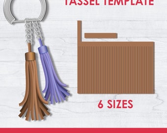 Tassel Keychain Template svg, cutting files, Instant Download