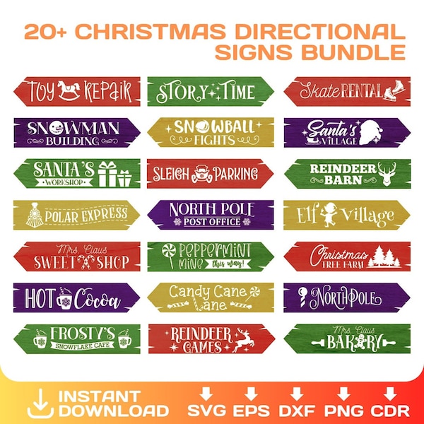 Christmas Directional Sign - Etsy